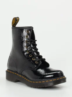 Dr. Martens – Schnürboots aus Lackleder Schwarz