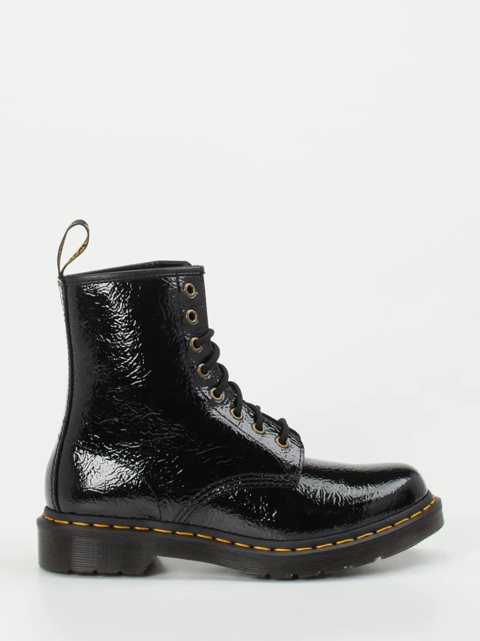 Dr. Martens – Schnürboots aus Lackleder Schwarz