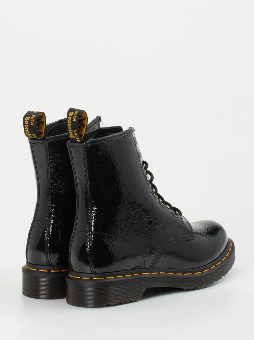Dr. Martens – Schnürboots aus Lackleder Schwarz