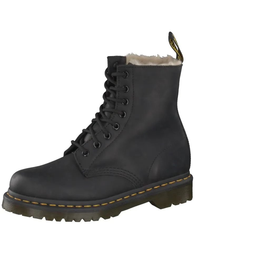 Dr. Martens – Schnürboots aus Kalbleder schwarz