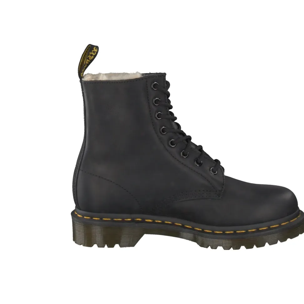 Dr. Martens – Schnürboots aus Kalbleder schwarz