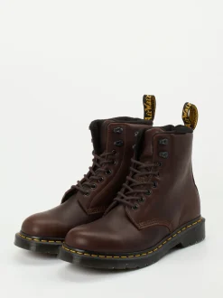 Dr. Martens – Schnürboots aus Fettleder dunkelbraun