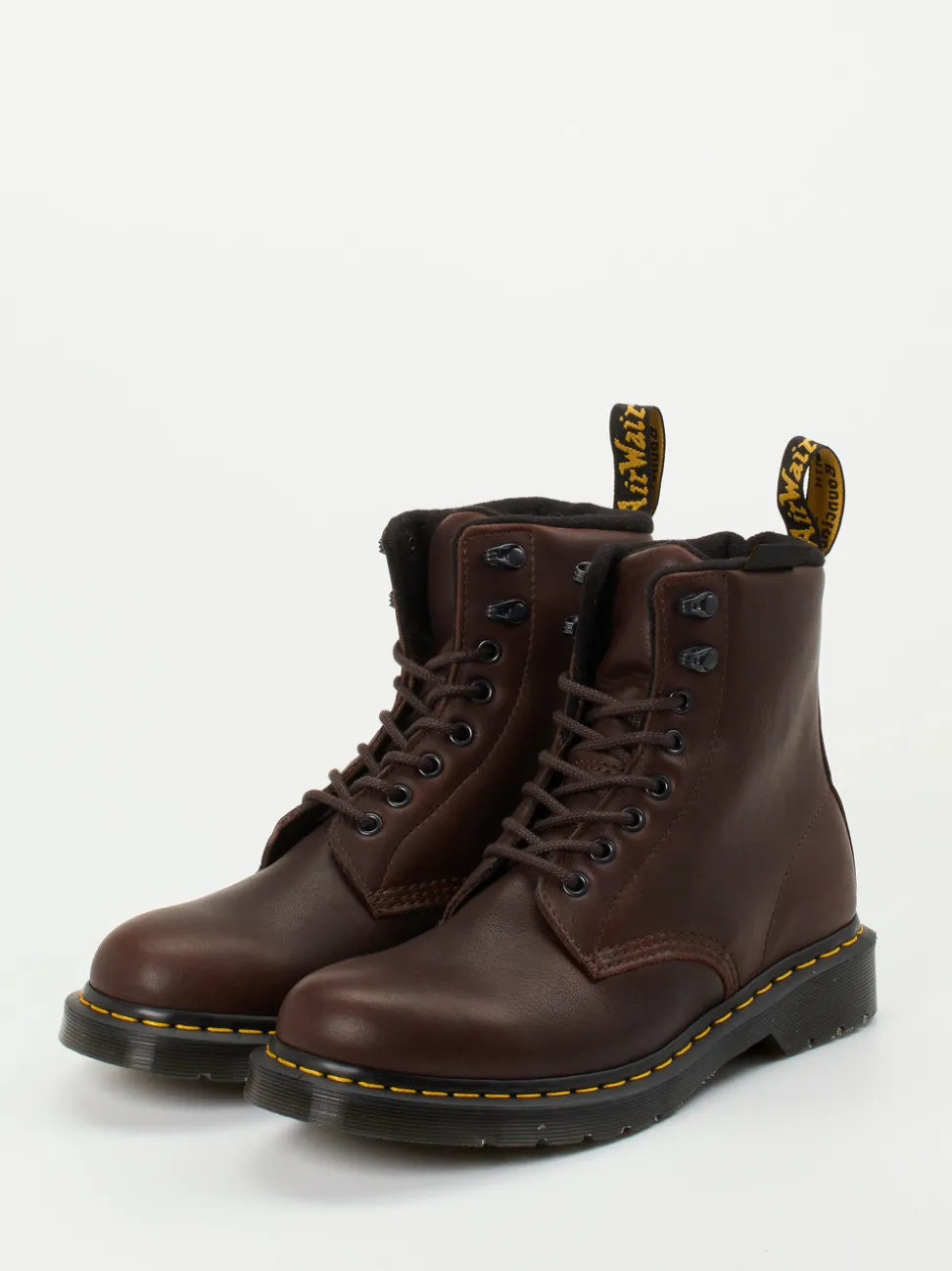 Dr. Martens – Schnürboots aus Fettleder dunkelbraun