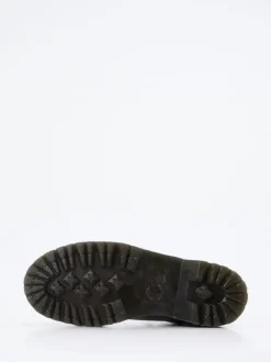 Dr. Martens – Schnürboots aus Metallicleder Silber