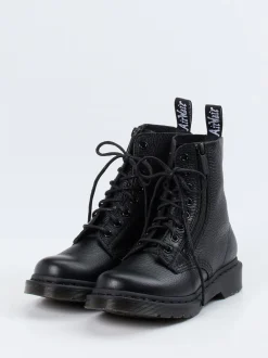 Dr. Martens – Schnürboots aus Kalbleder schwarz