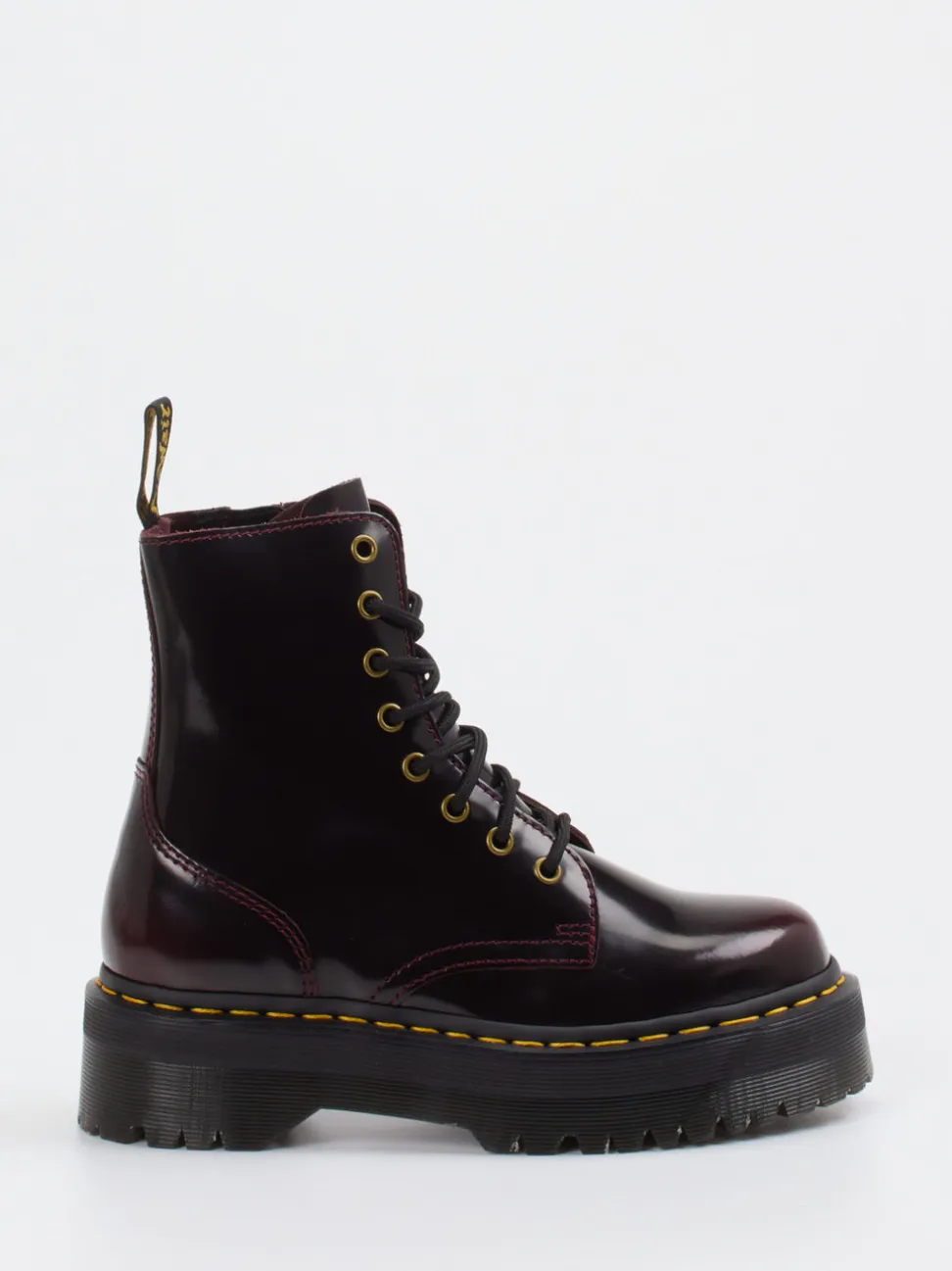Dr. Martens – Schnürboots aus Kalbleder in Bordeaux