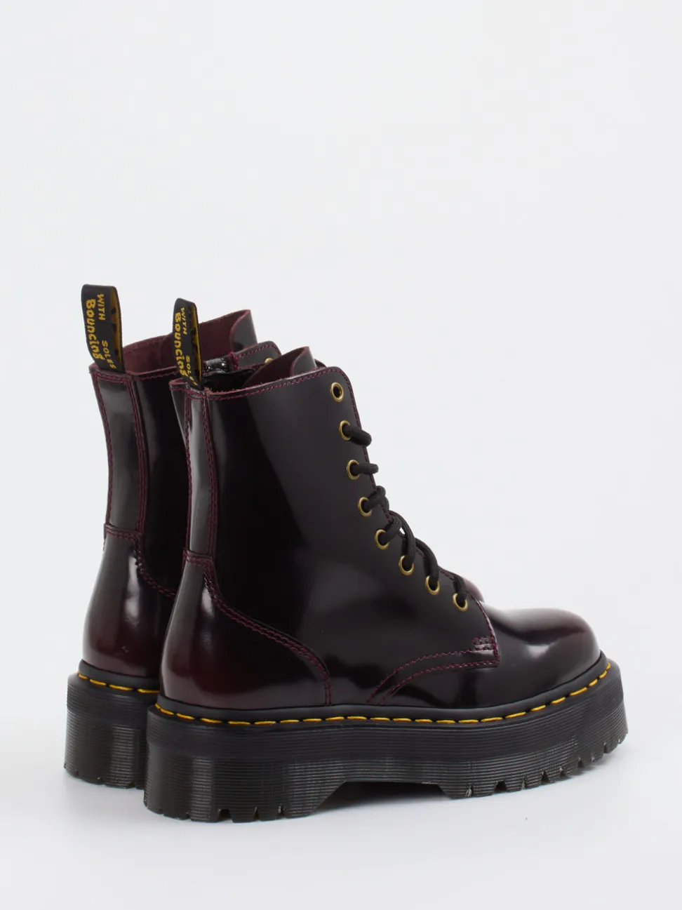 Dr. Martens – Schnürboots aus Kalbleder in Bordeaux
