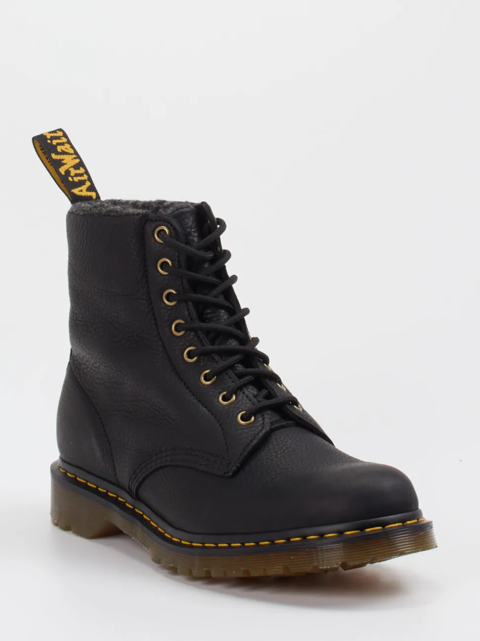 Dr. Martens – Schnürboots aus Fettleder Schwarz
