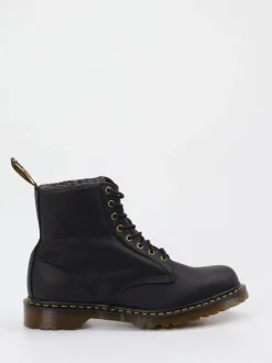Dr. Martens – Schnürboots aus Fettleder Schwarz