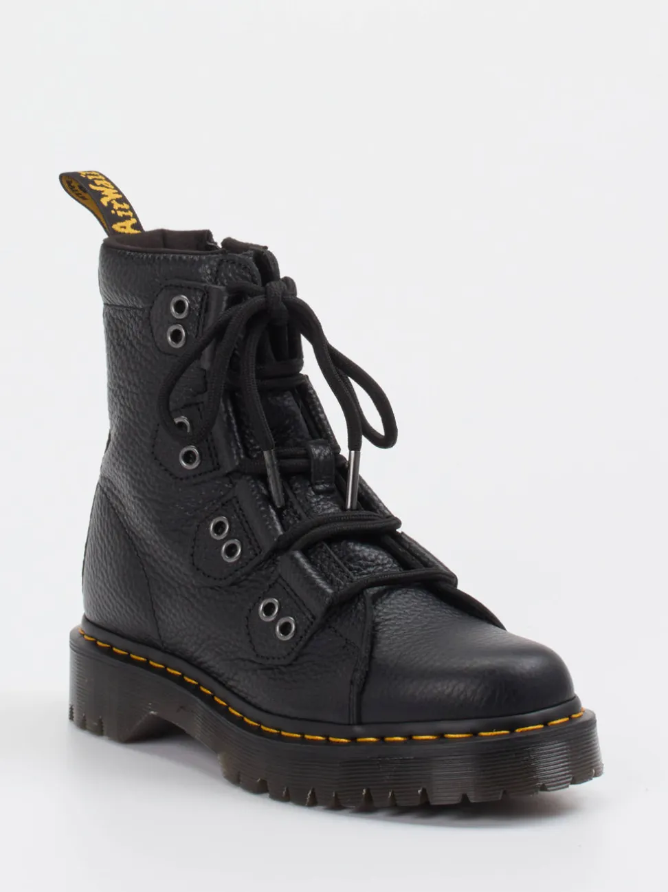 Dr. Martens – Schnürboots aus Kalbleder Schwarz