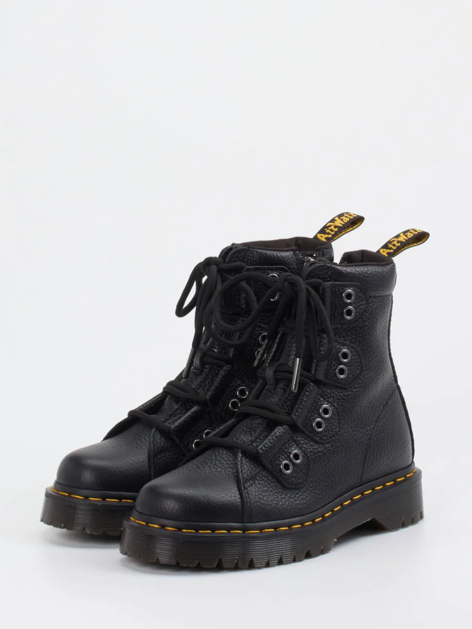 Dr. Martens – Schnürboots aus Kalbleder Schwarz