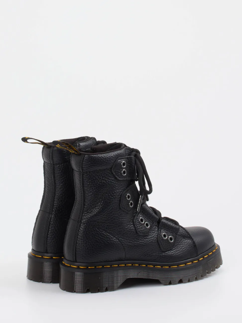 Dr. Martens – Schnürboots aus Kalbleder Schwarz