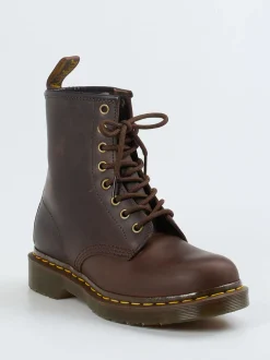 Dr. Martens – Schnürboots aus Fettleder dunkelbraun