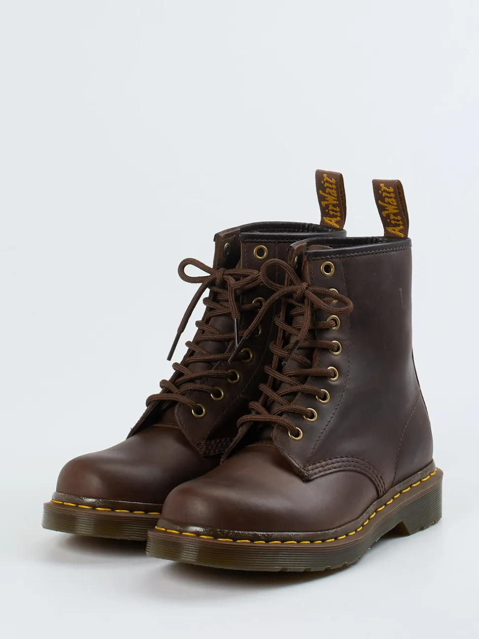Dr. Martens – Schnürboots aus Fettleder dunkelbraun