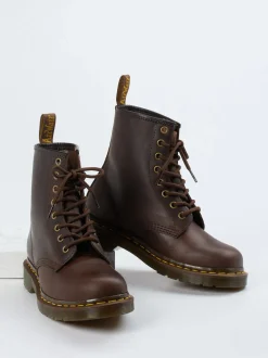 Dr. Martens – Schnürboots aus Fettleder dunkelbraun