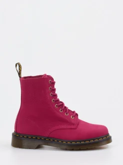 Dr. Martens – Schnürboots aus Kalbleder pink