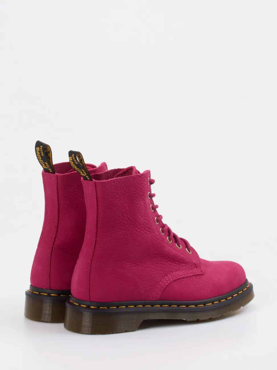 Dr. Martens – Schnürboots aus Kalbleder pink