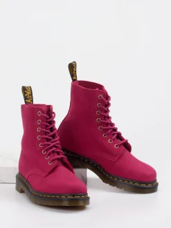Dr. Martens – Schnürboots aus Kalbleder pink