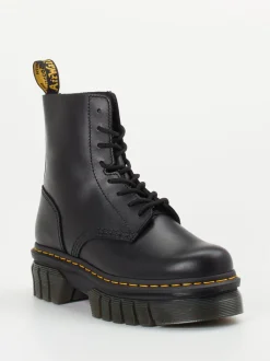 Dr. Martens – Schnürboots aus Kalbleder schwarz