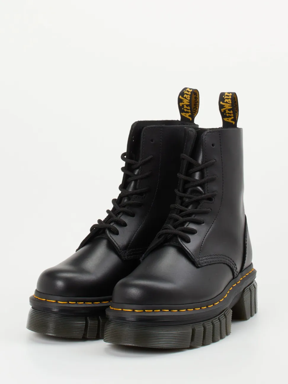 Dr. Martens – Schnürboots aus Kalbleder schwarz