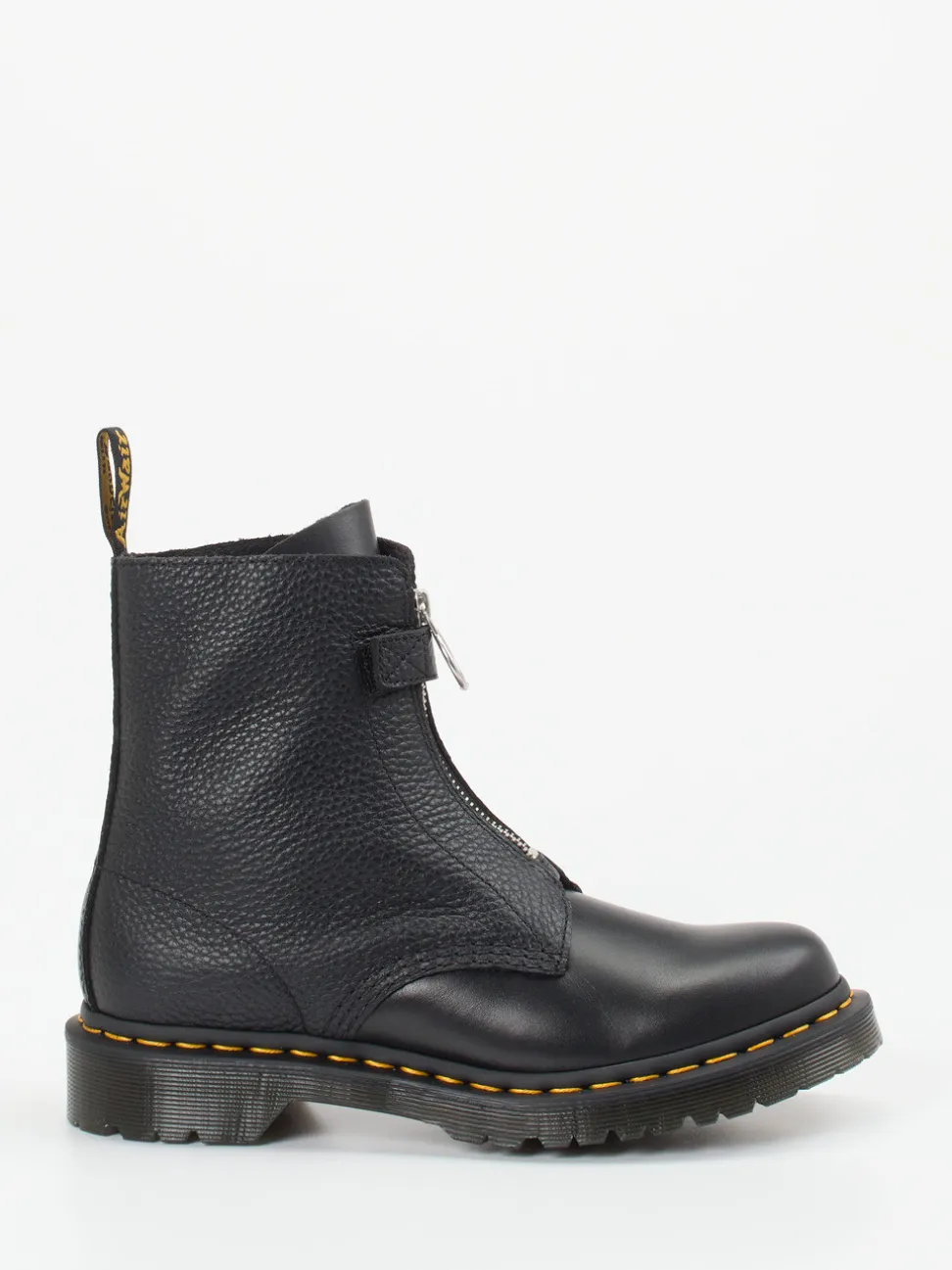Dr. Martens – Zip-Stiefeletten aus Lammleder Schwarz
