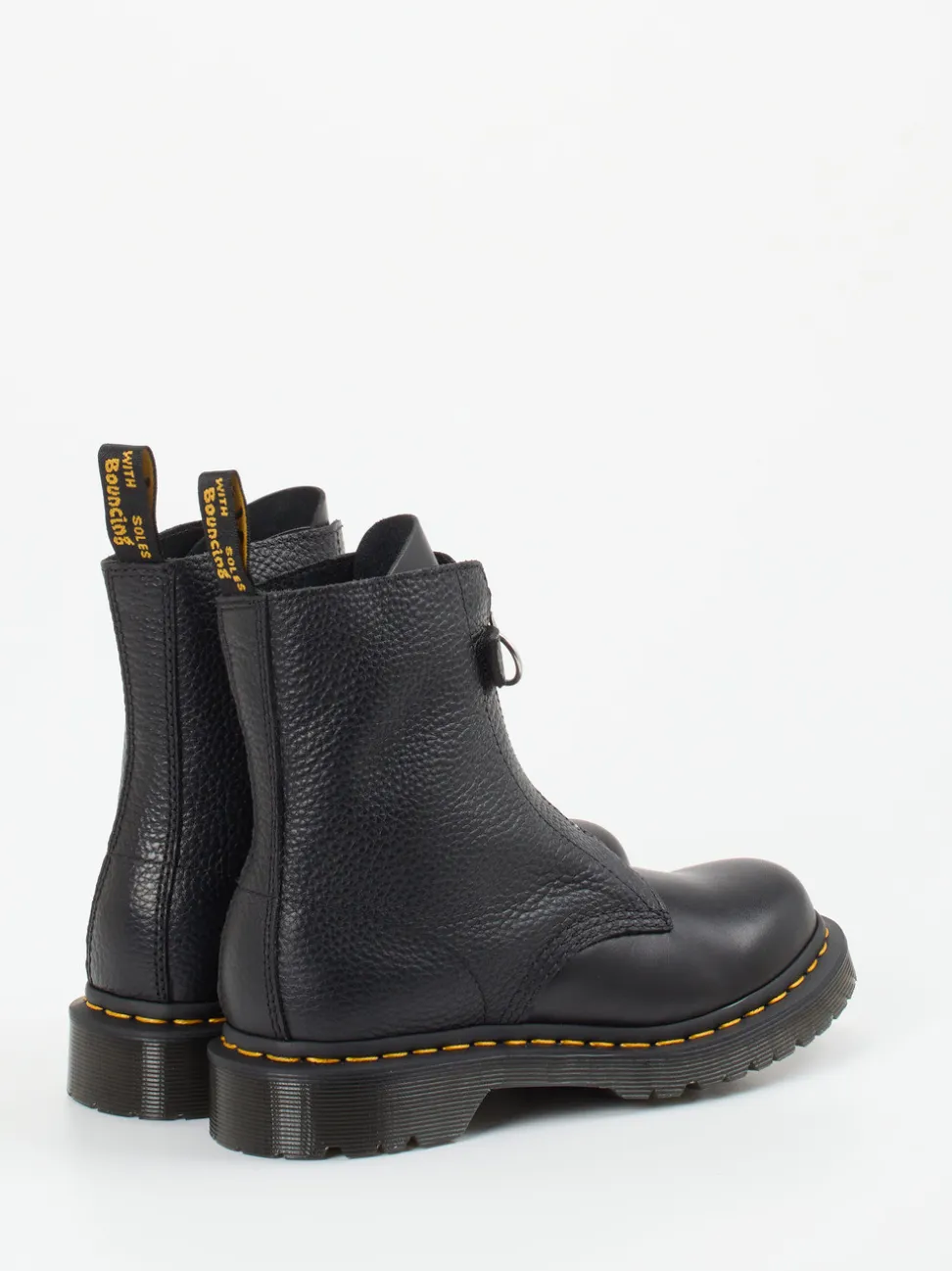 Dr. Martens – Zip-Stiefeletten aus Lammleder Schwarz