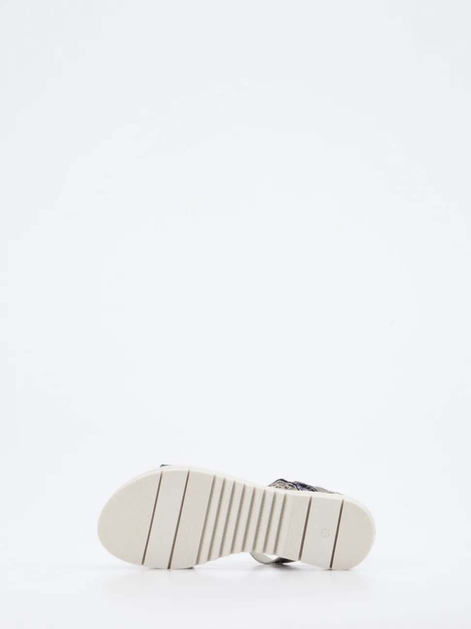 Däumling – Klettsandalen aus geprägtem Leder Metallic