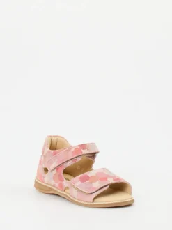 Däumling – Klettsandalen aus Veloursleder rosa
