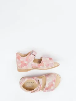 Däumling – Klettsandalen aus Veloursleder rosa