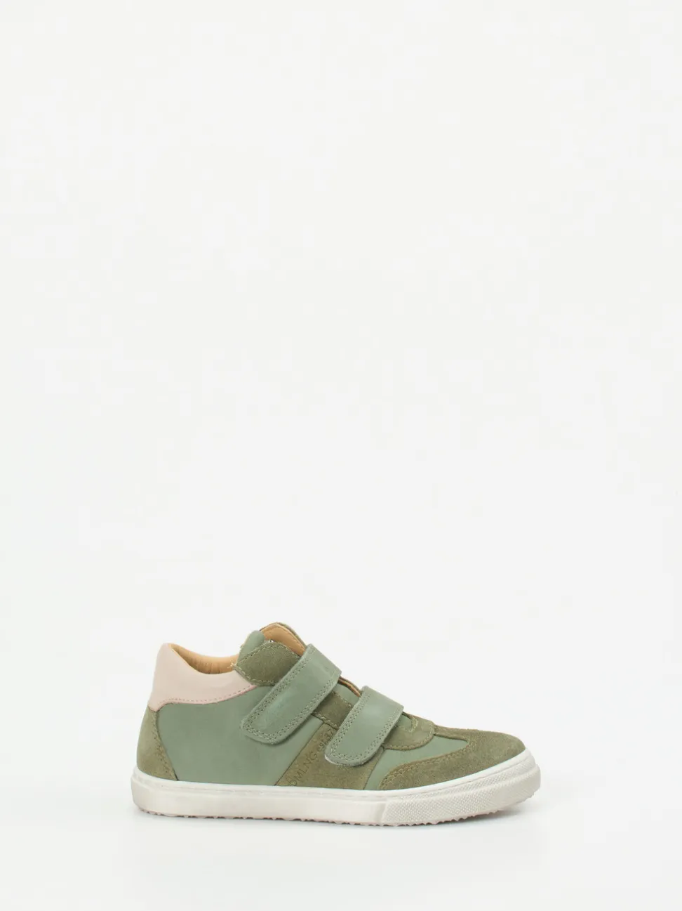 Däumling – Klett-Sneaker aus Kalbleder salbeigrün