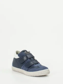 Däumling – Klett-Sneaker aus Kalbleder in Blau