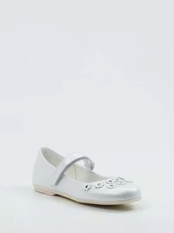 Däumling – Mary Jane Ballerinas aus Kalbleder Perlweiß