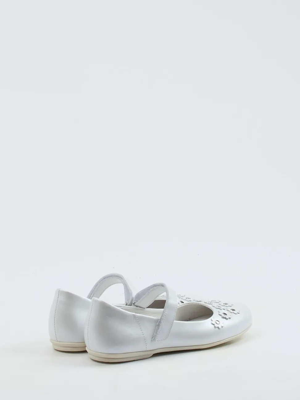 Däumling – Mary Jane Ballerinas aus Kalbleder Perlweiß
