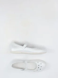 Däumling – Mary Jane Ballerinas aus Kalbleder Perlweiß