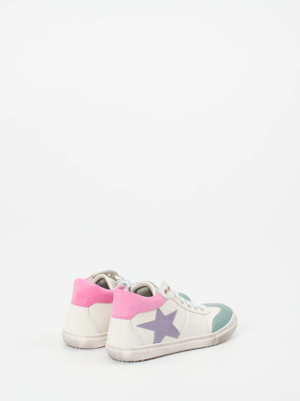Däumling – Mid-Top Sneaker aus Kalbleder Offwhite