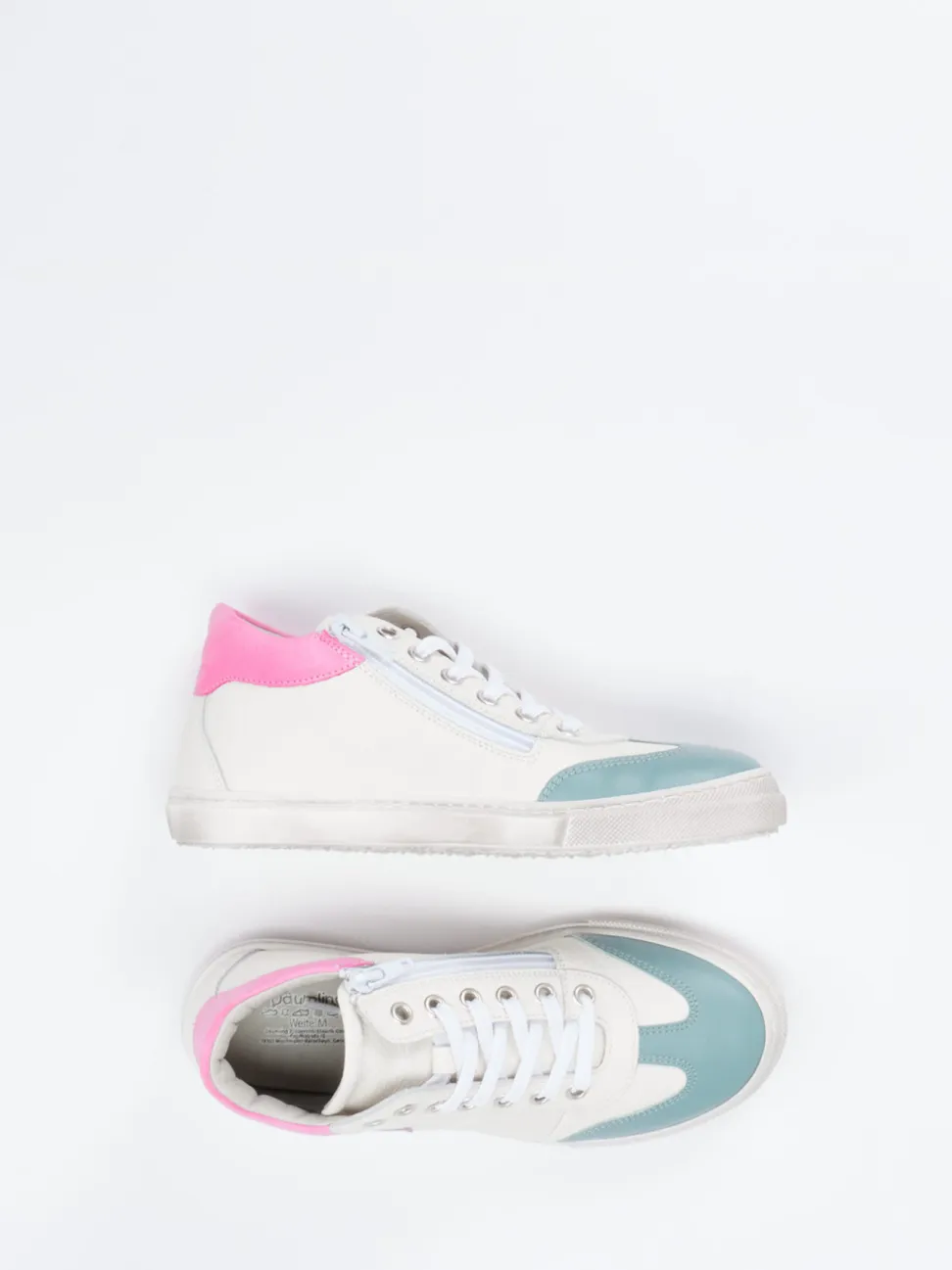 Däumling – Mid-Top Sneaker aus Kalbleder Offwhite