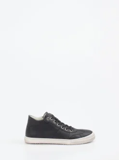 Däumling – Mid-Top Sneaker aus Kalbleder schwarz