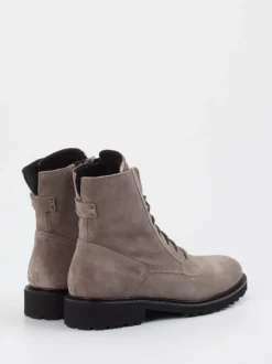 Durea – Schnürstiefeletten aus Veloursleder in Taupe