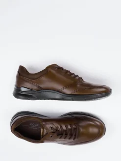Ecco – Bequem-Sneaker aus Glattleder braun