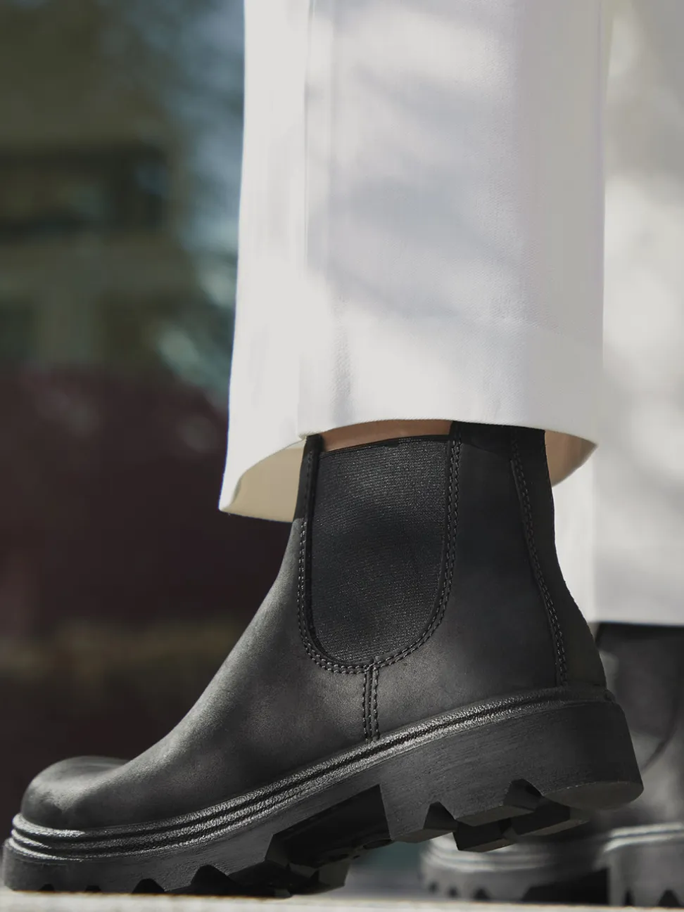 Ecco – Chelsea Boots aus Fettleder schwarz