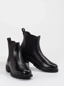 Ecco – Chelsea Boots aus Kalbleder schwarz