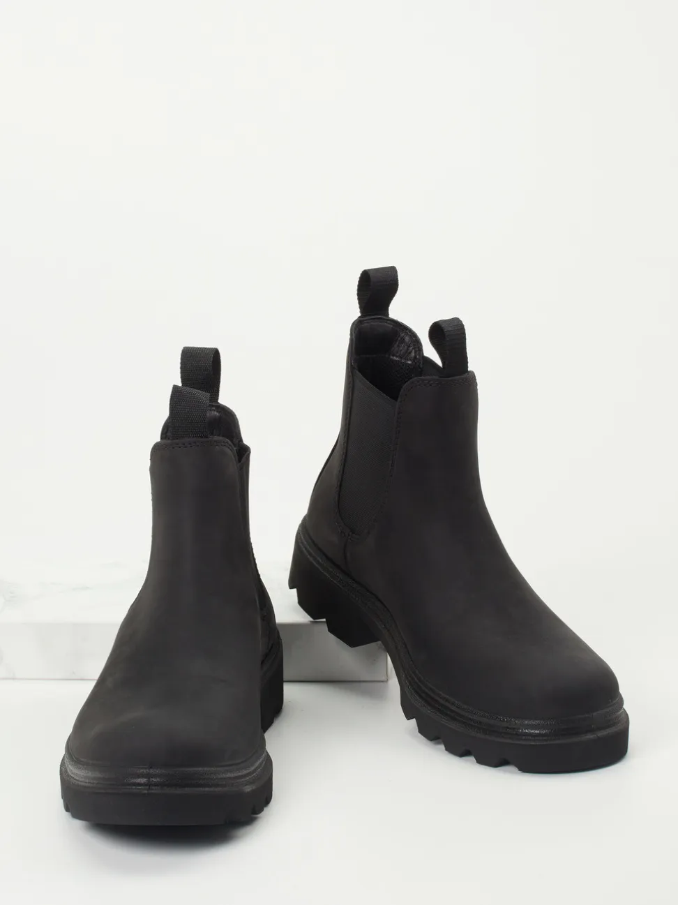 Ecco – Chelsea Boots aus Nubukleder schwarz