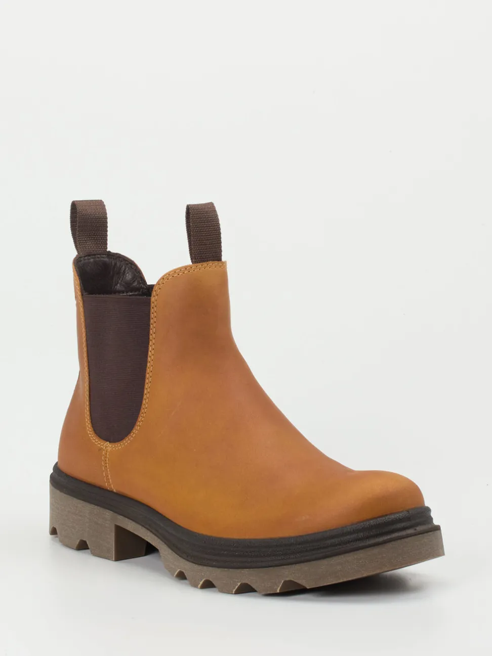 Ecco – Chelsea Boots aus Nubukleder cognacbraun
