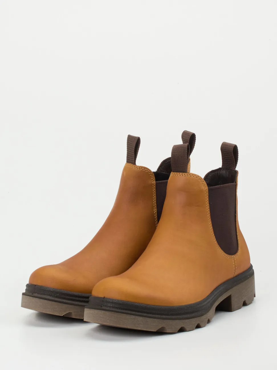 Ecco – Chelsea Boots aus Nubukleder cognacbraun