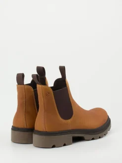 Ecco – Chelsea Boots aus Nubukleder cognacbraun