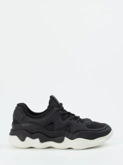 Ecco – Chunky Sneaker aus Textil in Schwarz