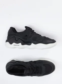 Ecco – Chunky Sneaker aus Textil in Schwarz