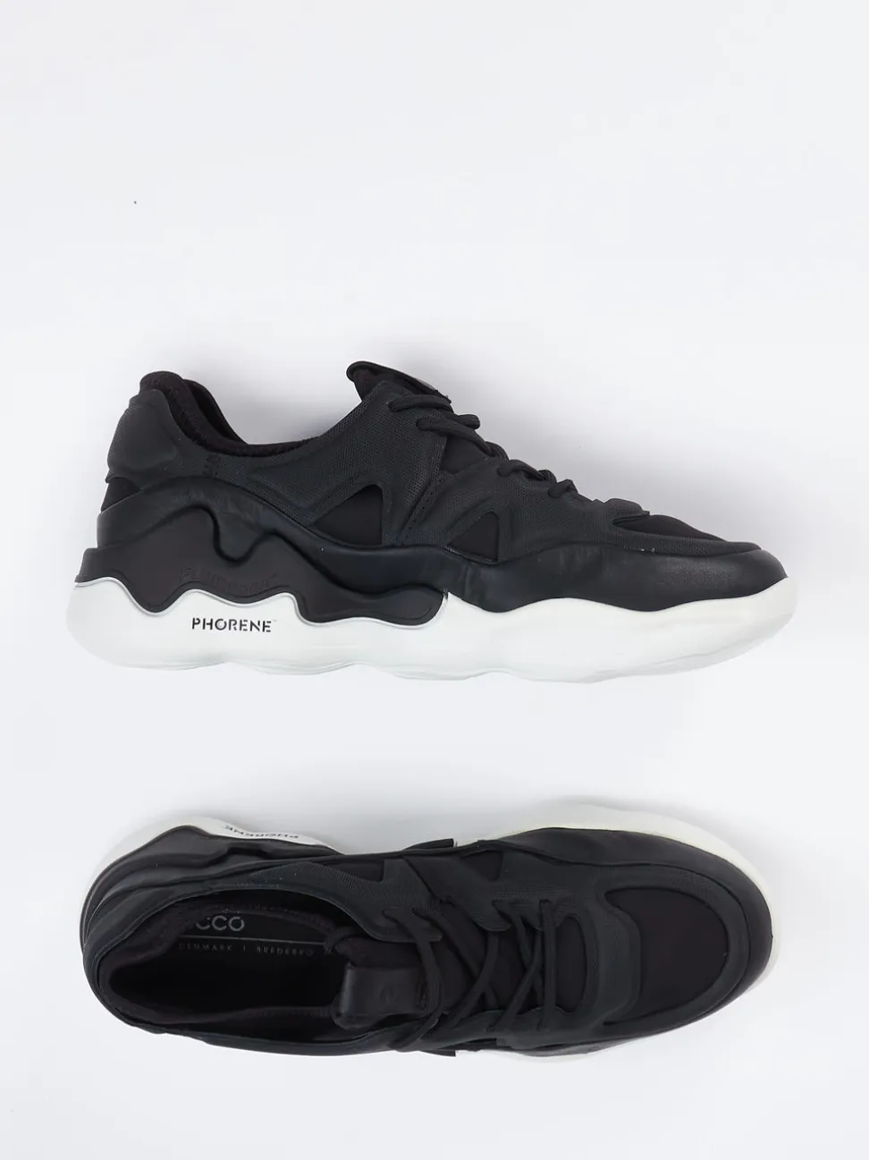 Ecco – Chunky Sneaker aus Textil in Schwarz