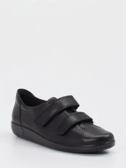 Ecco – Klettschuhe aus Kalbleder schwarz