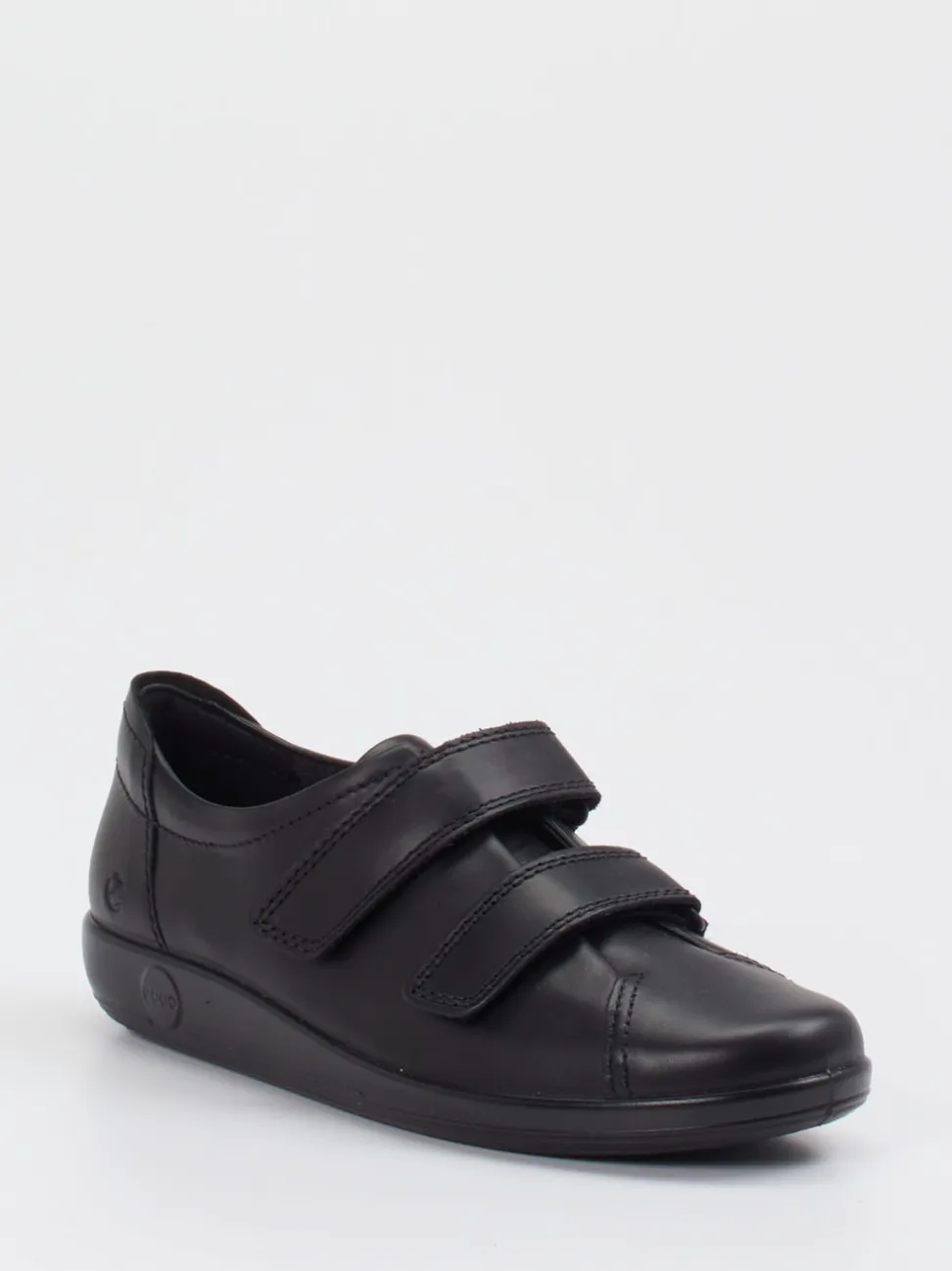Ecco – Klettschuhe aus Kalbleder schwarz
